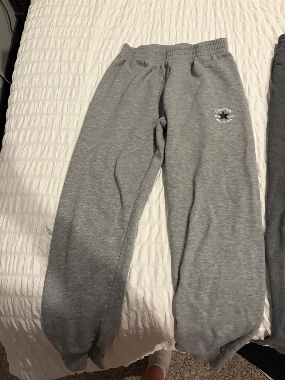 Converse & Puma Kids Gray Sweatpants - Light & Dark Gray Pair
